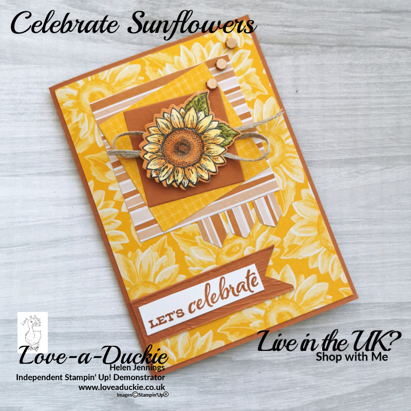 A Sunflower card inspired by a sketch layout.