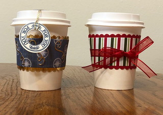 Decorate mini coffee cups for Christmas and lots of other gift giving occasions.