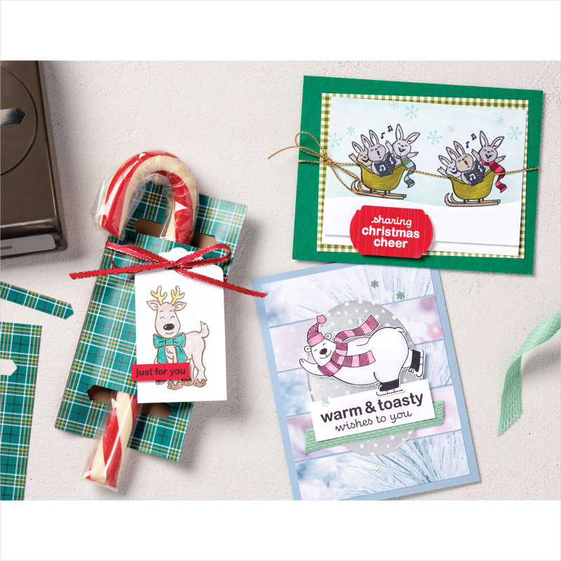 Projects created with the warm and Toasty stamp set