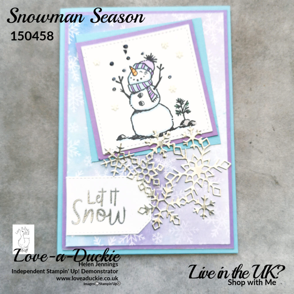 Snowman Card for winter celebrations using the Snowman Season stamp set from Stampin' Up