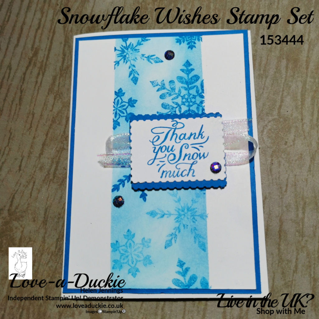 This snowflake thank you card is quick to make and easy to replicate.