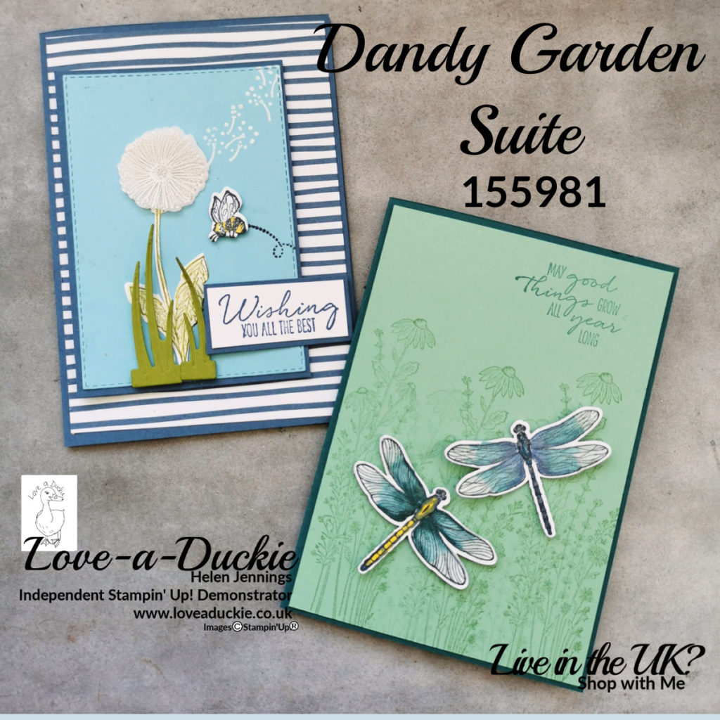 Cards created with stampin' up's dandy garden suite