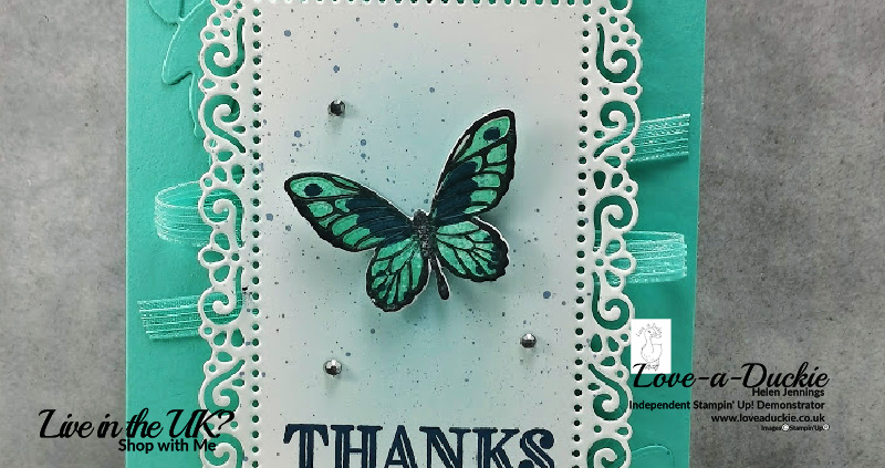 Floating & Fluttering Thank You Card