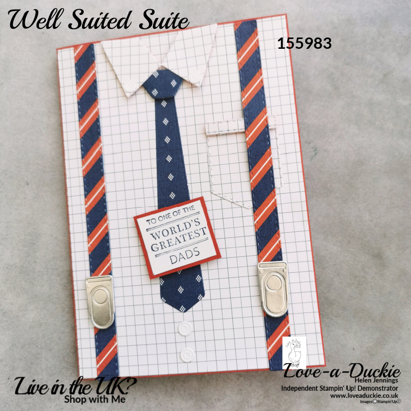 Shirt and Tie card using the well Suited Suite from Stampin Up