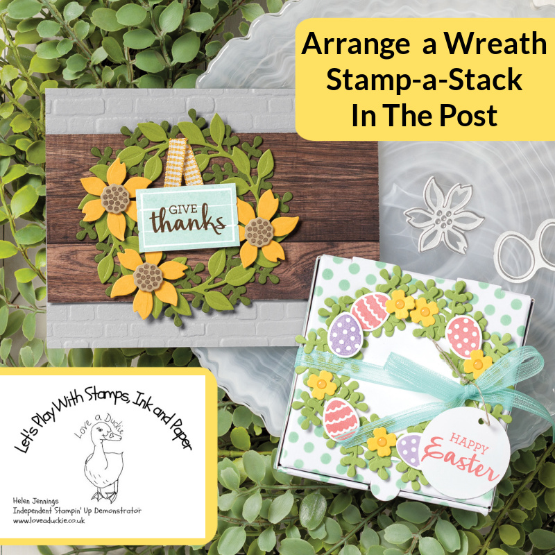 A Card Class in the post creating 6 cards - 3 each of 2 designs, using Stampin' Up's arrange a Wreath bundle