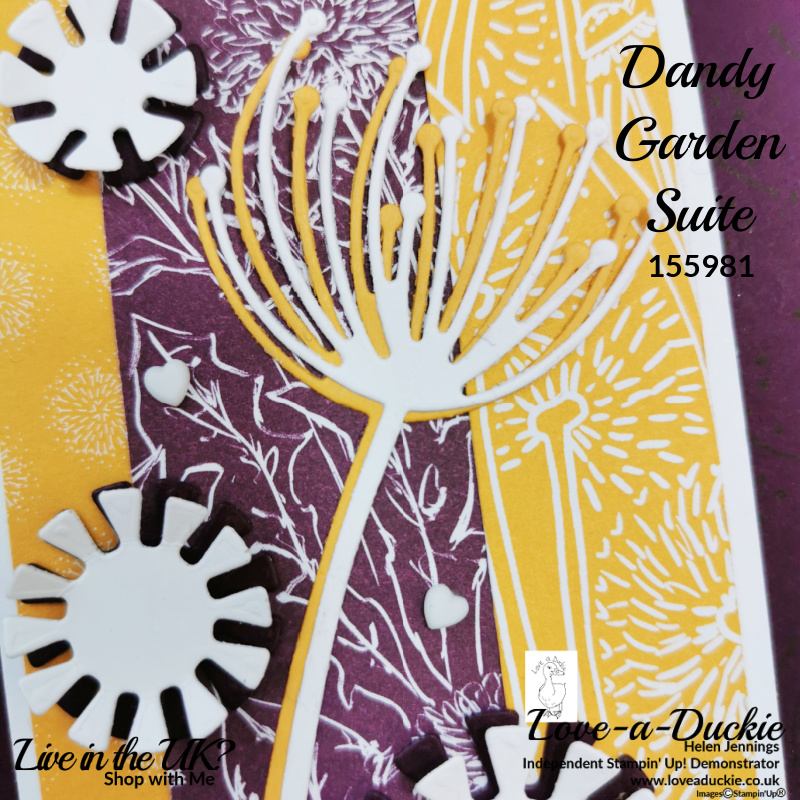 Using pairs of die cuts to create a shadow effect with these dies from Stampin' Up's Dandy Garden Suite.