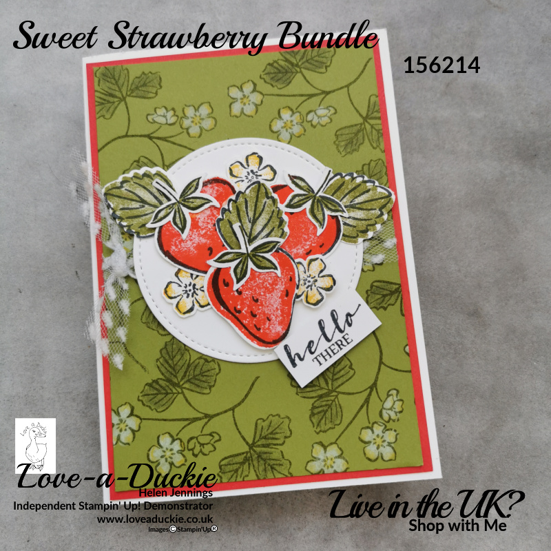 Two step stamping using the stamparatus and the Sweet Strawberry Bundle from Stampin' Up