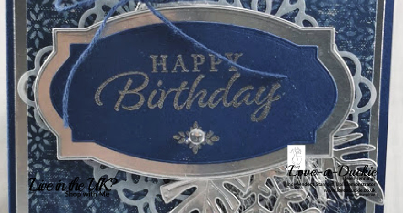 A Happy Birthday Card in Blue and Silver