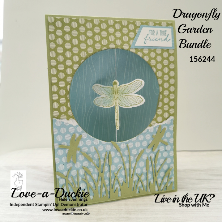 This fun ipastel interactive Dragonfly Spinner card is using the Subtles papers from Stampin' Up!