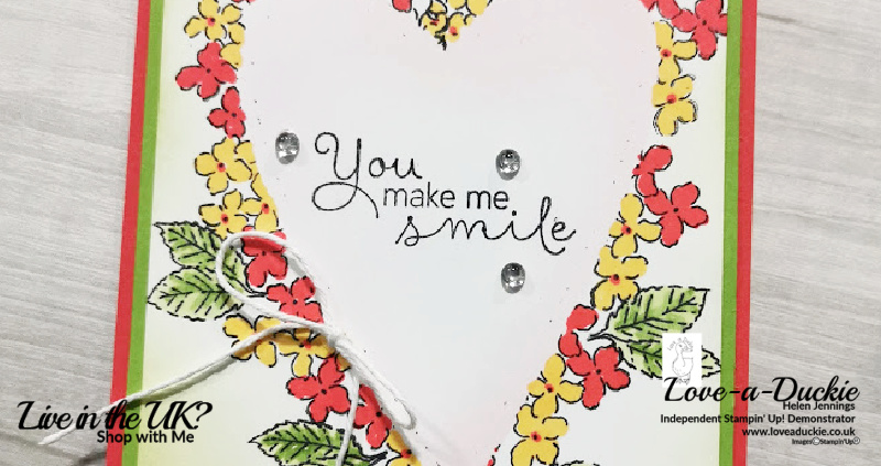 A Floral Heart Card Using Masking