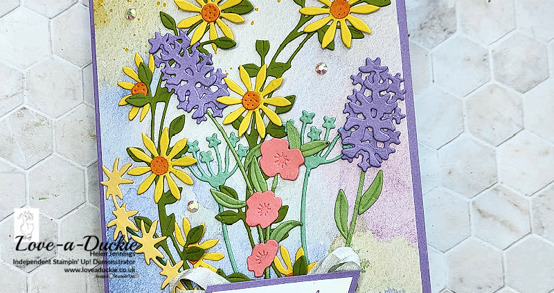 Using Die Cut Flowers in Cardmaking