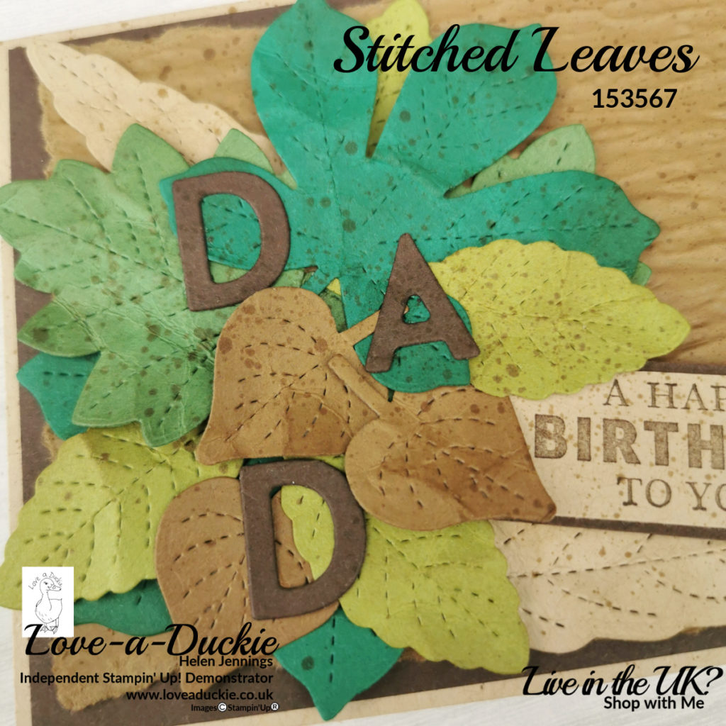 The stitched leaves have been given texture by scrunching them up.