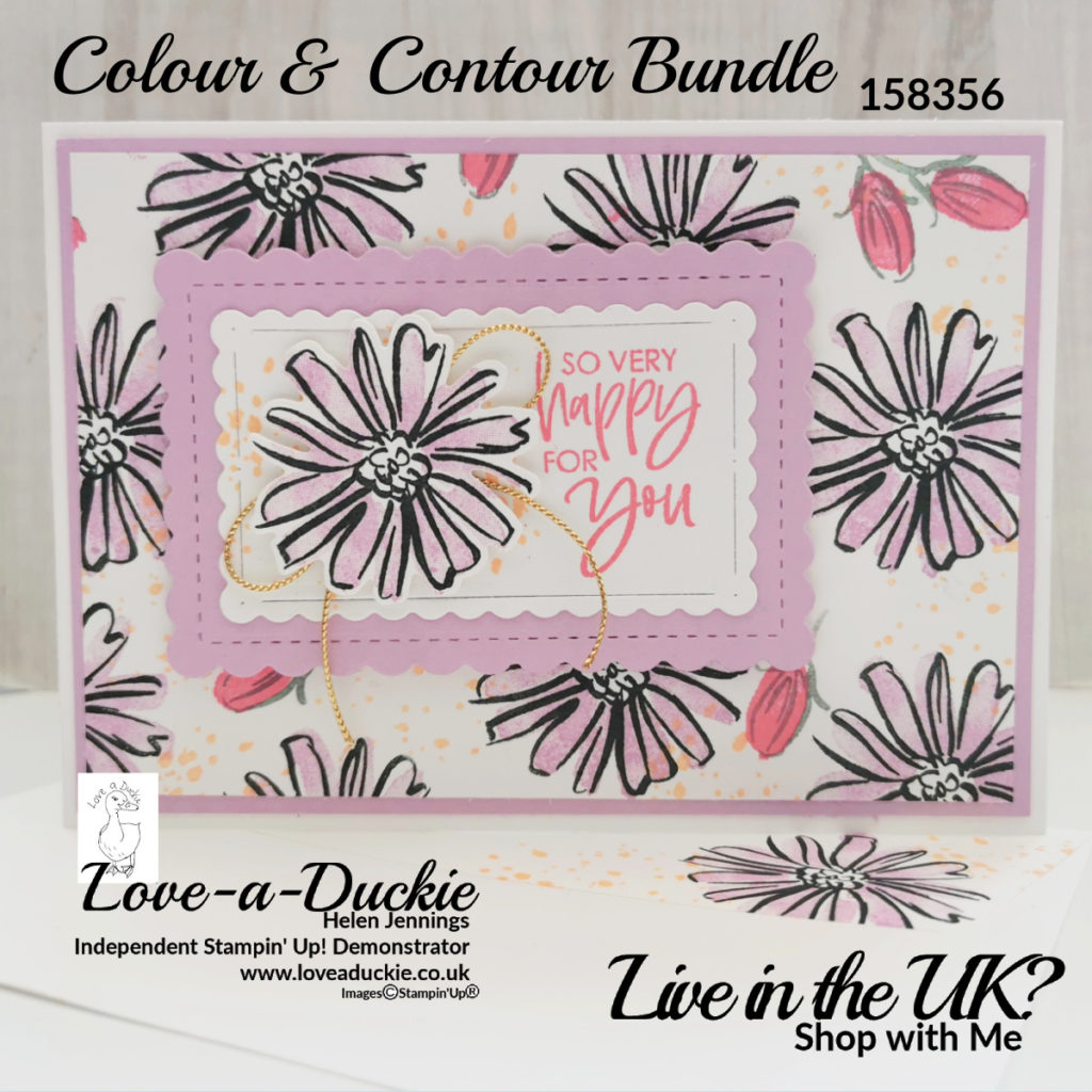 A bold floral card using Stampin' Up's 2021 In Colours and the Coloiur & Contour bundle