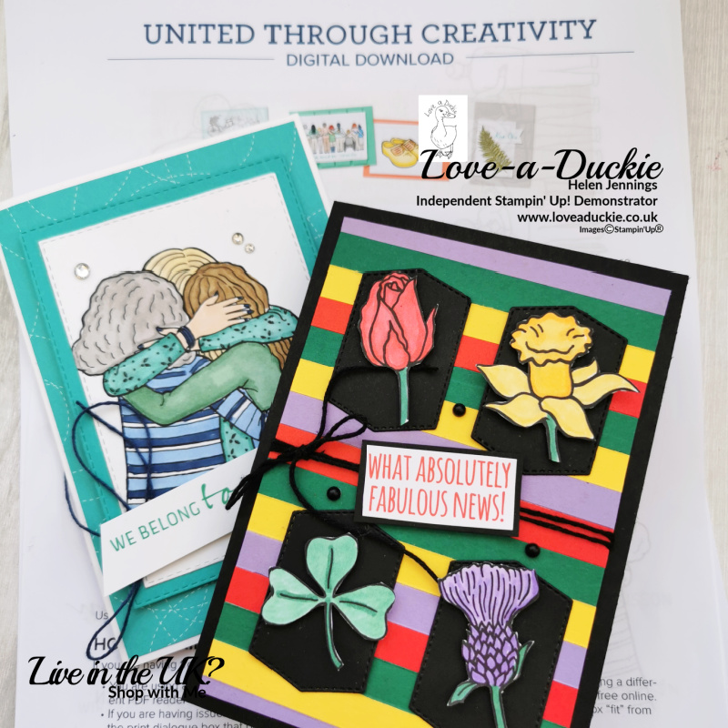 Two cards using the Free Digital Card Making Download from Stampin' Up that celebrates cultural diversity