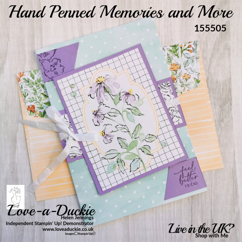 A quick floral get well card using hand penned memories and more cards from Stampin Up