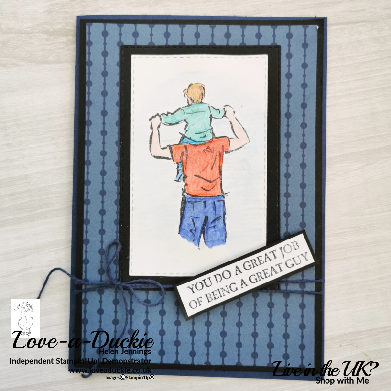 A card for Dad using the "A Good man" stamp set and Night of Navy DSP from Stampin Up