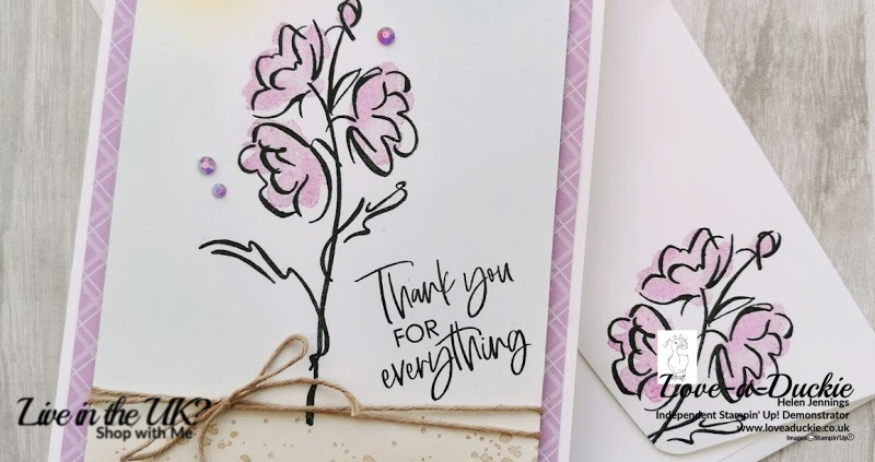 A Simple Floral Thank You Card