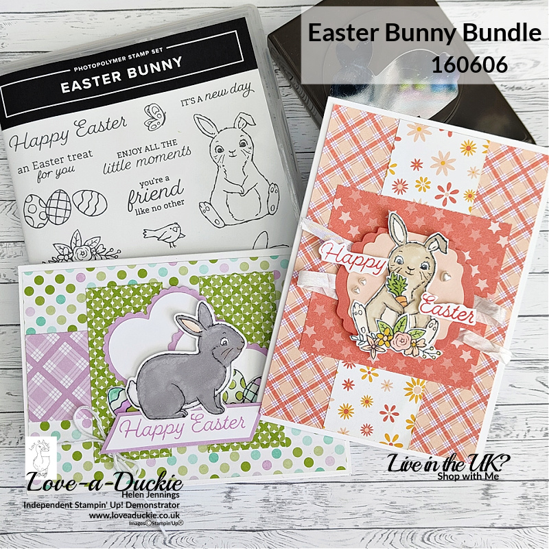 Easter cards using a card sketch and the Easter Bunny bundle from Stampin' Up!