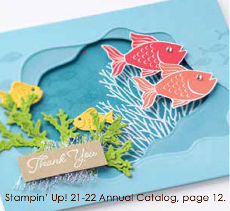 an Under the Sea Diorama Card which is a sample for Stampin' up's seascape bundle in the Annual catalogue