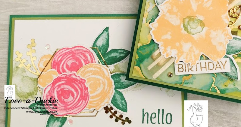 Alcohol Ink Style Floral Cards