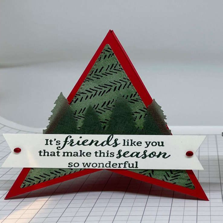 Christmas Place Holder using Stampin' Up products.