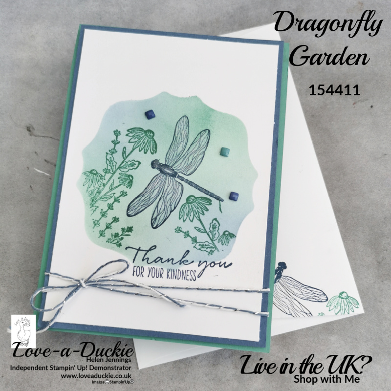 It is important to decorate your envelopes as well as your cards. these have been stamped with images from Stampin' up's! Dragonfly Garden.