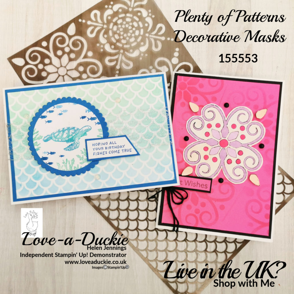 Using Stampin' Up masks in my card making along with the Blending brushes