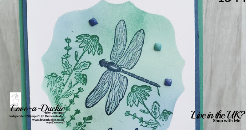 Ink Blending and Masking Dragonfly Card