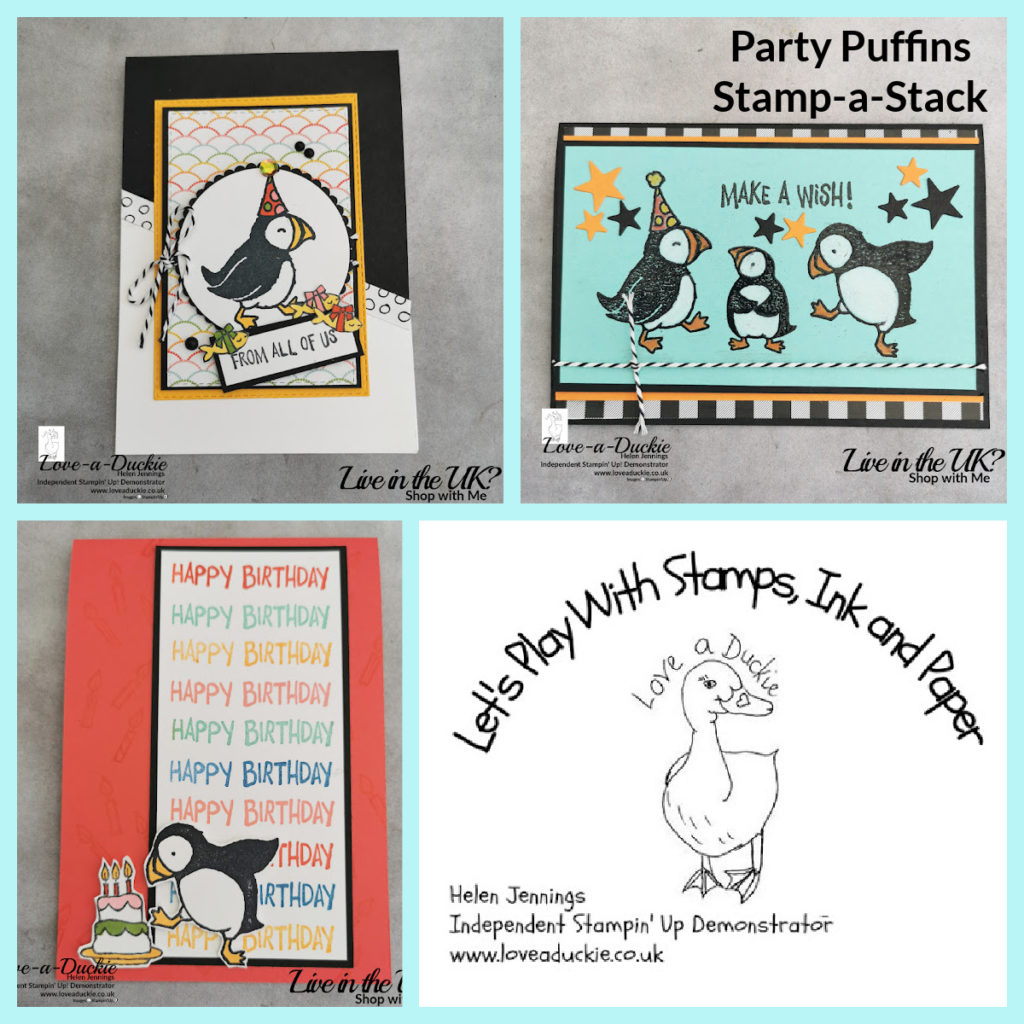 Stamp-a-Stack Class with party Puffins from Stampin' Up!