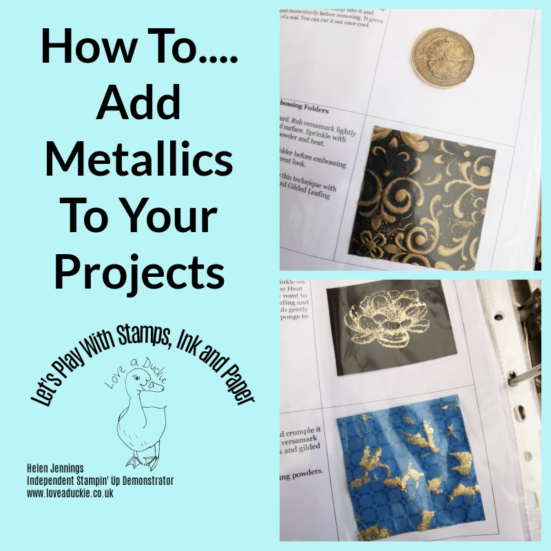 Technique Class how to add metallics to projects