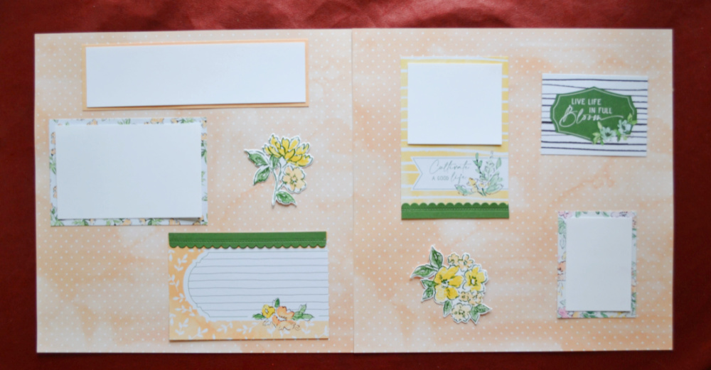 Scrapbook page using the hand penned Memories and more cards