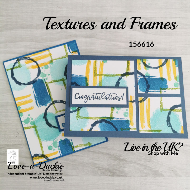 Two different layouts created with the geometric one sheet wonder using the Textures and frames stamp set from Stampin' Up