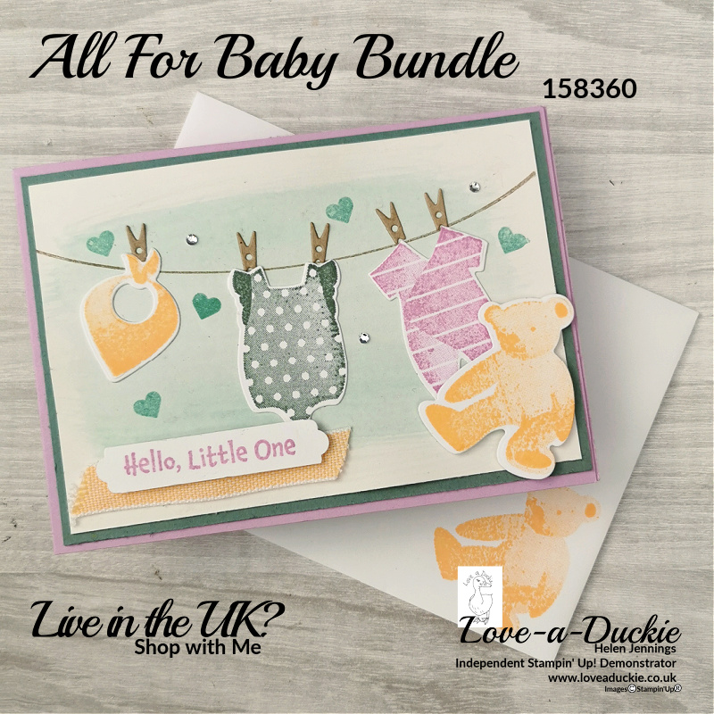A new Baby card using Stampin' Up's All for Baby bundle and the 2021-2023 In Colors