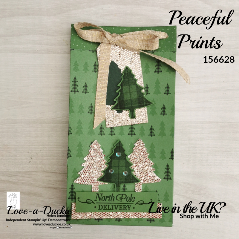 Festive gift bag using designer series paper from Stampin' Up
