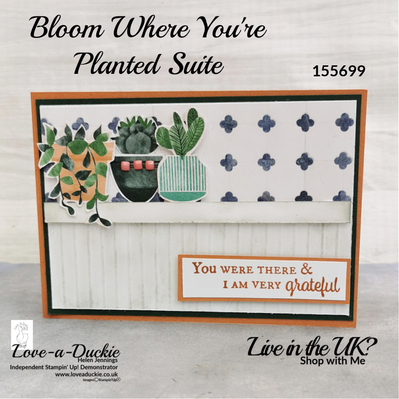 A card featuring a wood panelling effect created with the Simply Scored tool from Stampin' up!