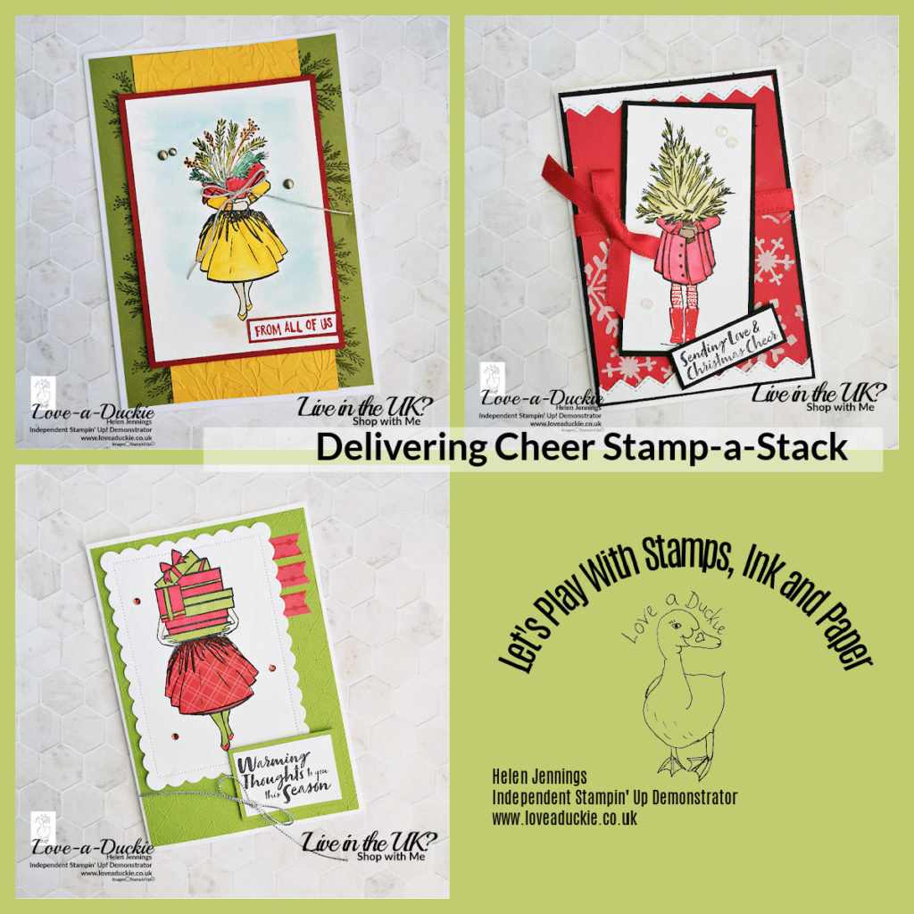 Delivering Cheer Stamp=a=Stack Class projects from Love-a-Duckie using Stampin' Up products.