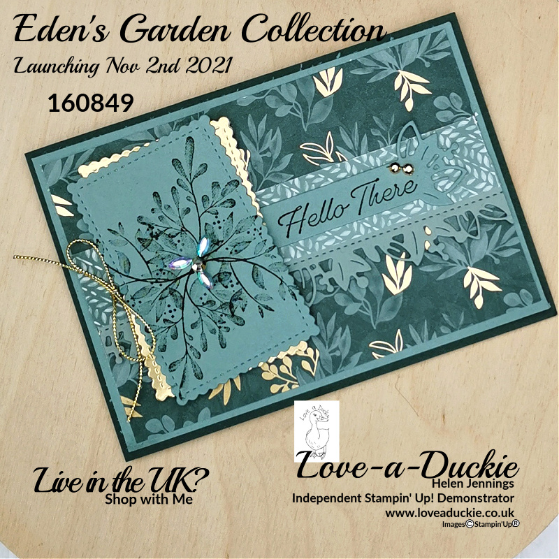 A cardchallenge project using the Eden's Garden collection from Stampin' Up!