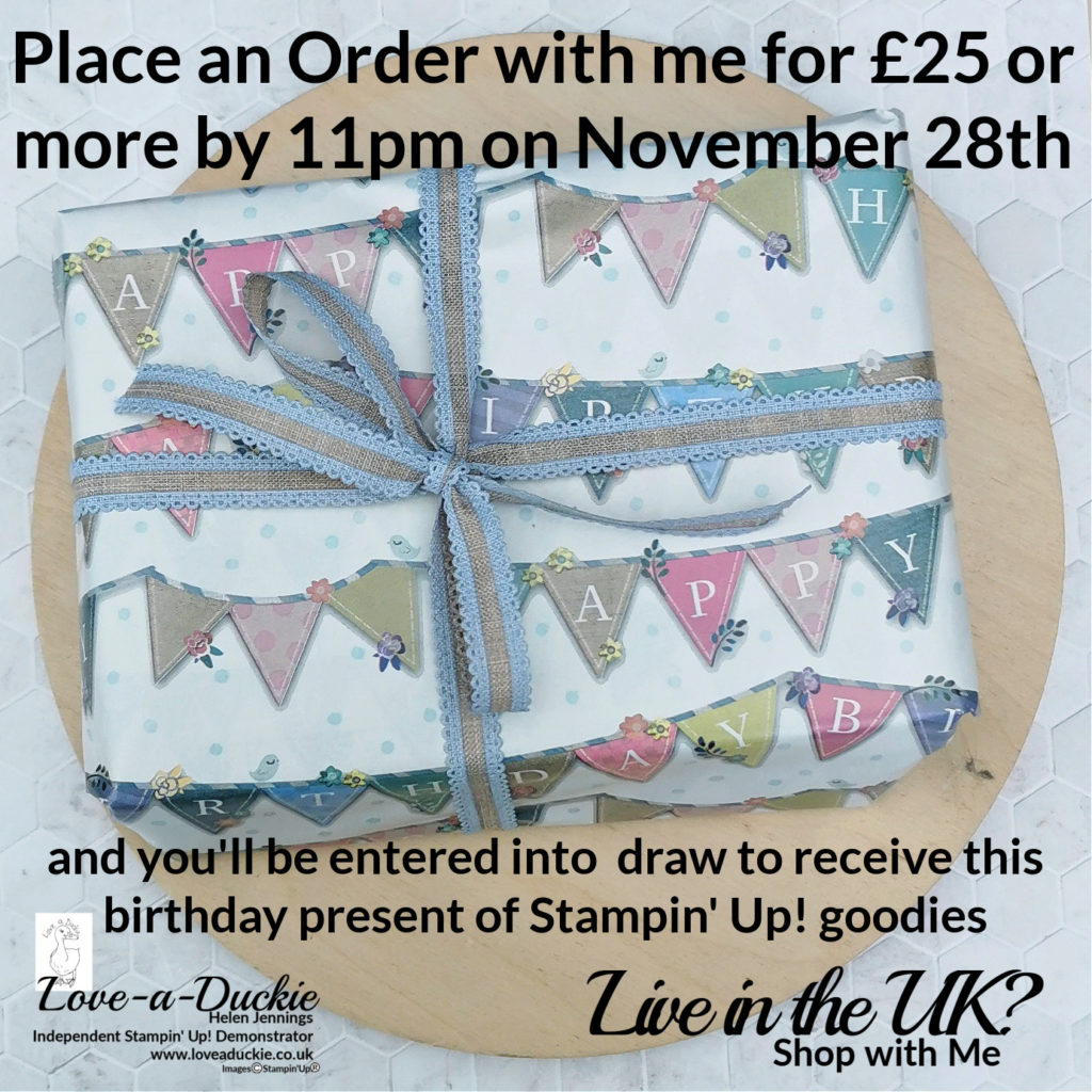 As part of my birthday celebrations, enter into a draw for a birthday gift when you place a £25 order