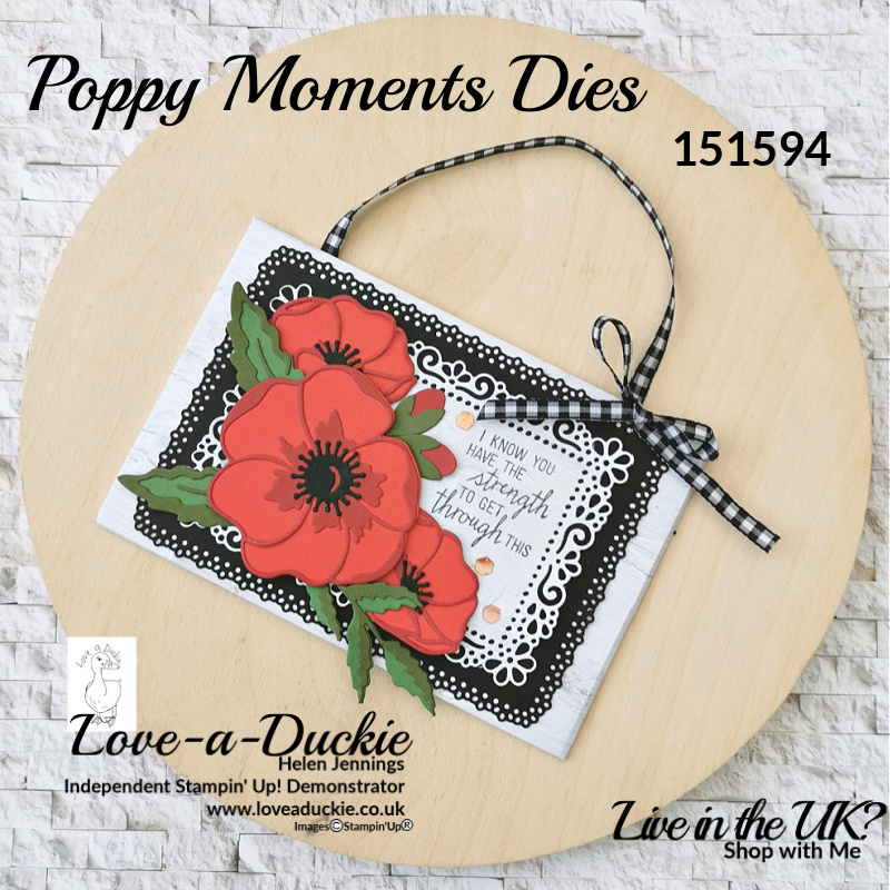 An inspirational Poppy Plaque created using products from Stampin' Up!