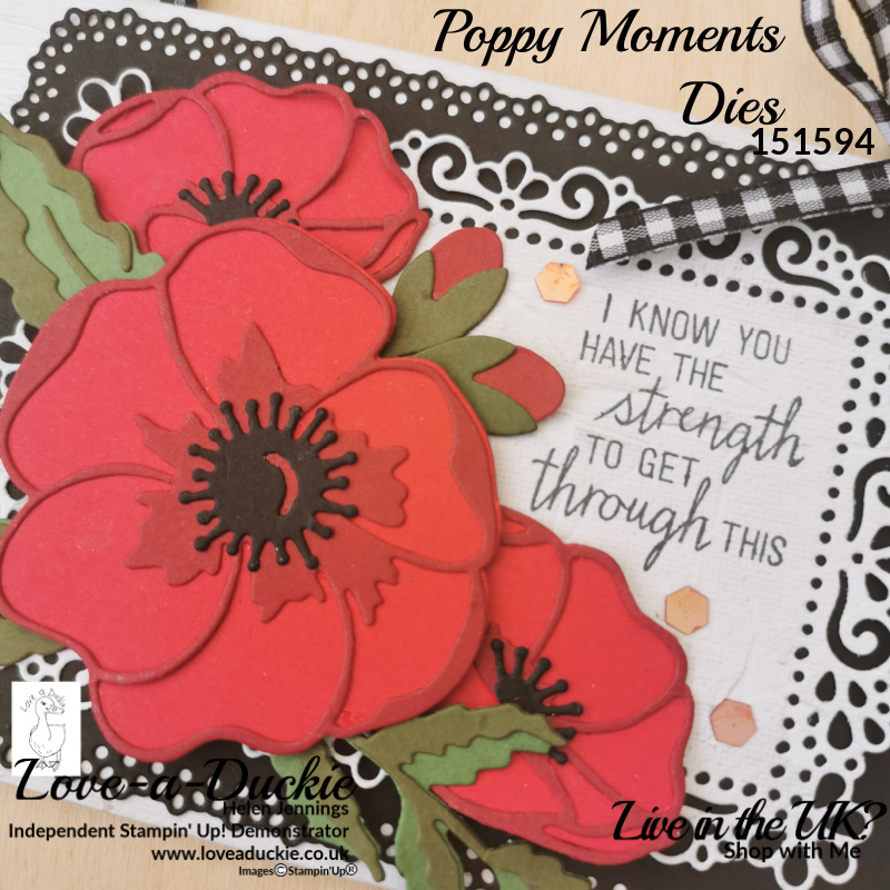 A Poppy Plaque using the Poppy Moment dies from Stampin' Up!