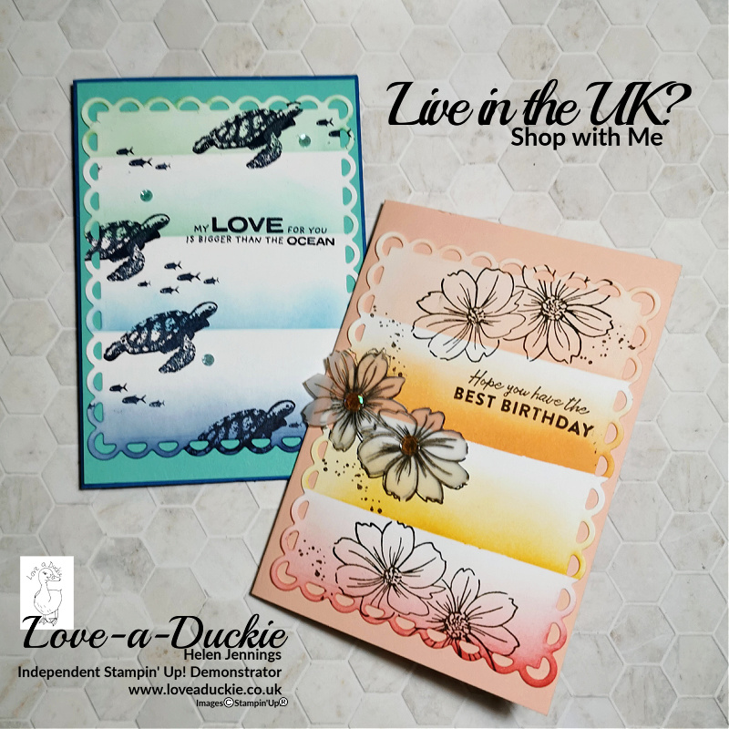 Two CASE the catalogue projects using stamps, ink and card from Stampin' Up