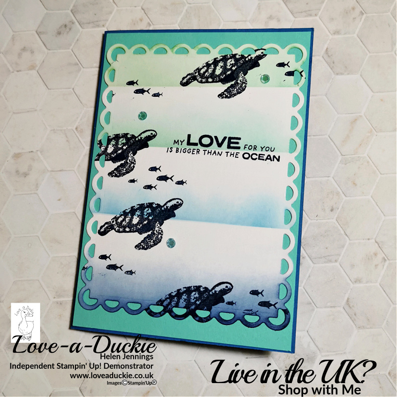 I have shown how to CASE the catalogue with this masculine card using Stampin' Up's Whale Done stamp set.