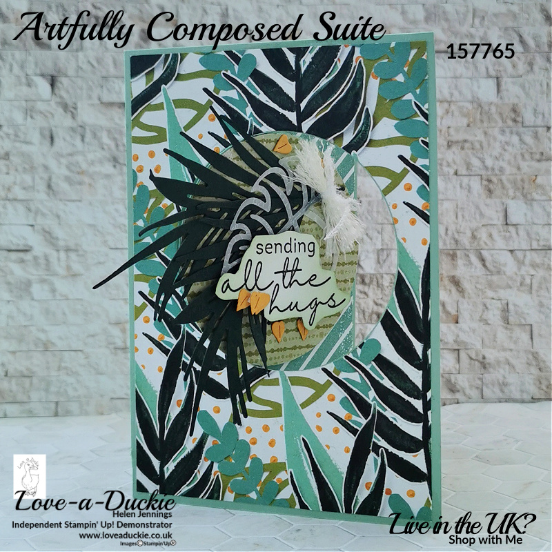 This fancy fold card is a Pop out swing card using the Artfully Composed Suite from Stampin' Up!