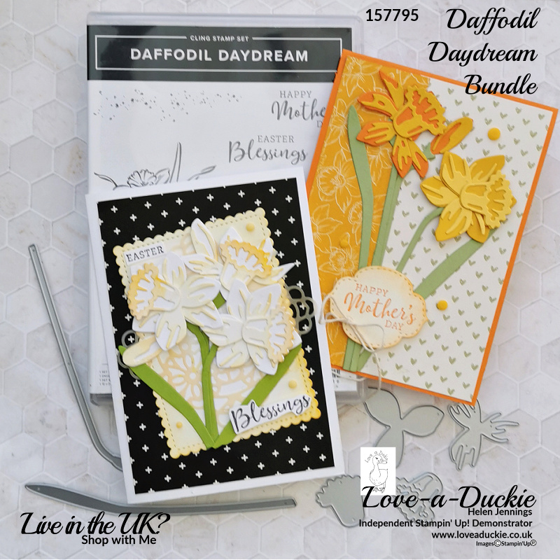 These daffodil cards for spring have been created with the Daffodil Daydream Bundle from Stampin' Up!