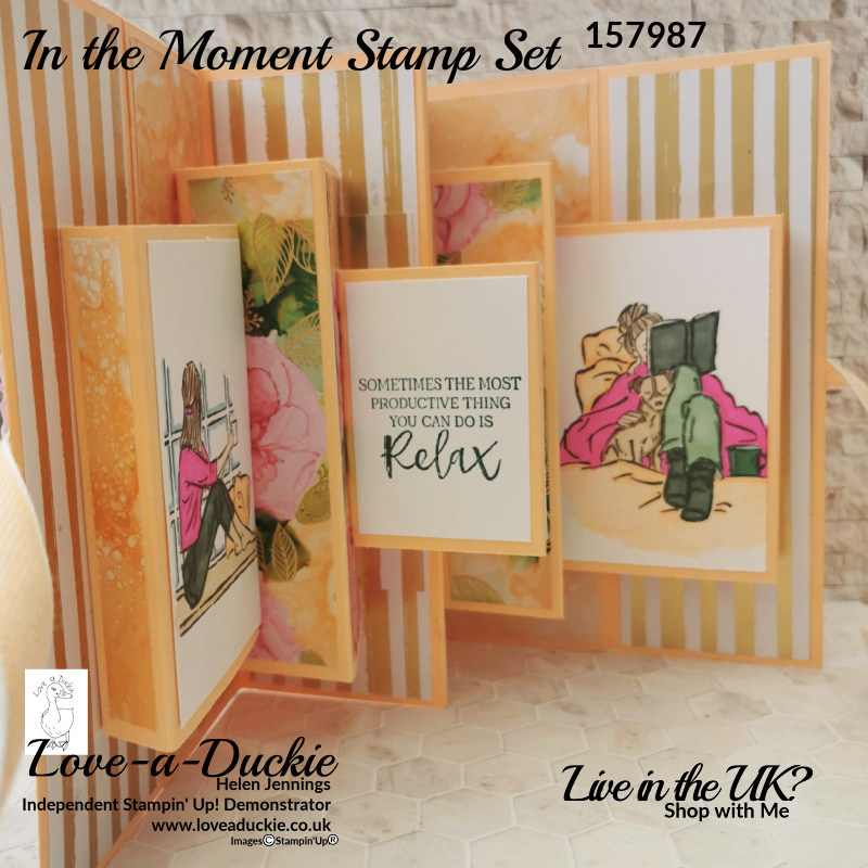 A multi panel pop up fancy fold card using the In the Moment stamp set from Stampin' Up!