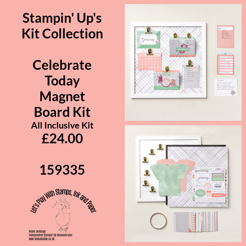 The Celebrate Today Magnet Board Kit from Stampin' Up creates a great Home Décor piece.