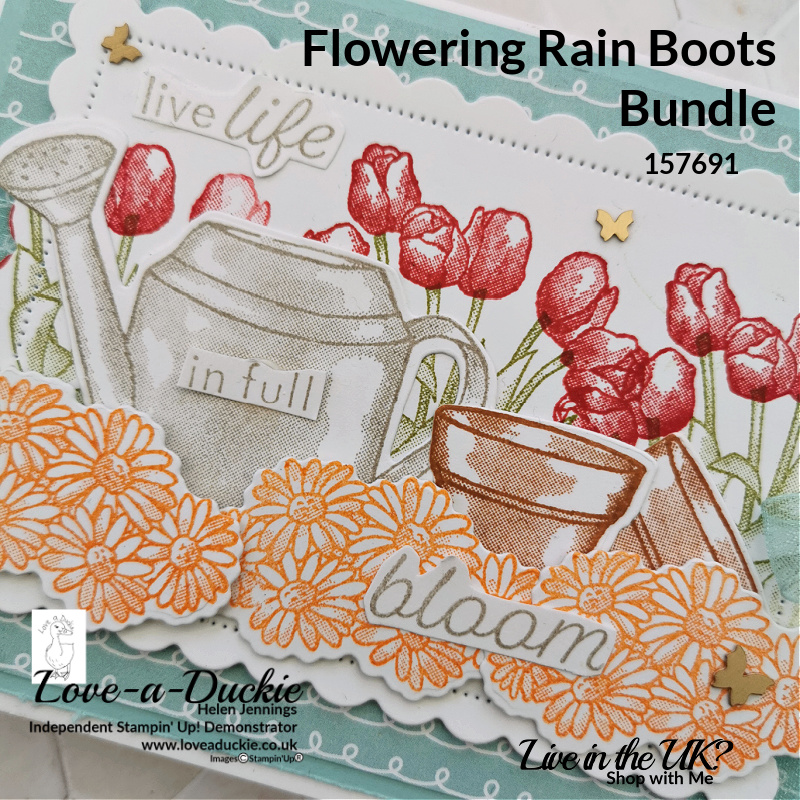 Lots of shading in the stamps in this Flowering rain Boots Bundle from Stampin' Up!