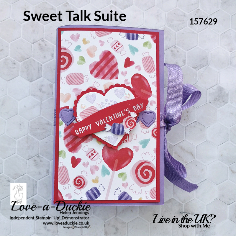 A Faux Book Treat Box using Stampin' Up's Sweet Talk Suite of products