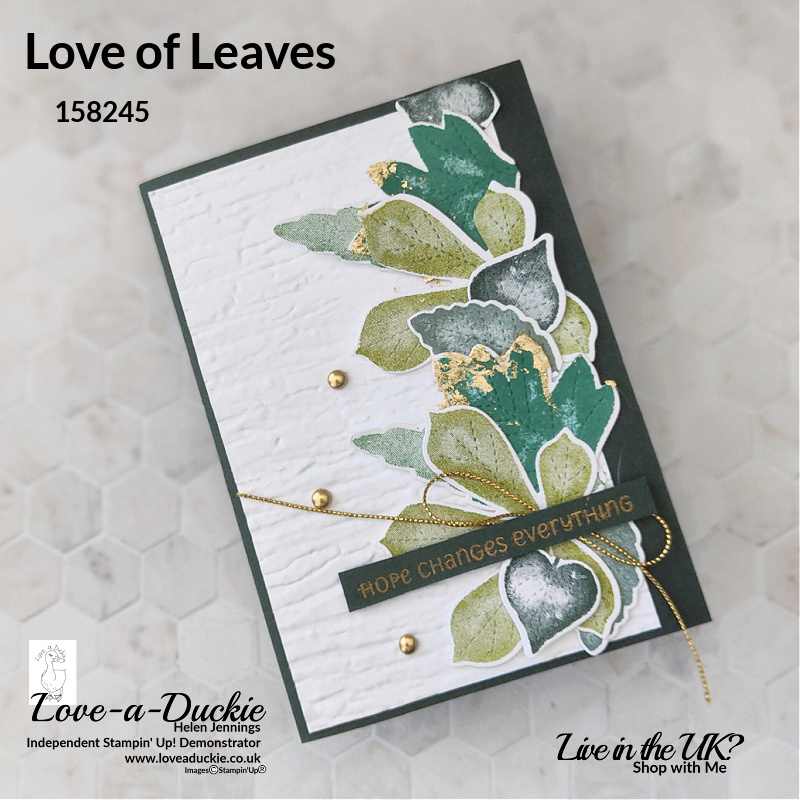 Using Gilded Leafing in Card Making with the Love of Leaves stamp set from Stampin' Up!