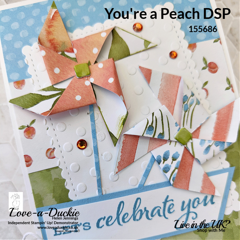 Colouring brads and rhinestones with Stampin' Blends to match with the You're a peach Designer Series Paper from Stampin' Up!